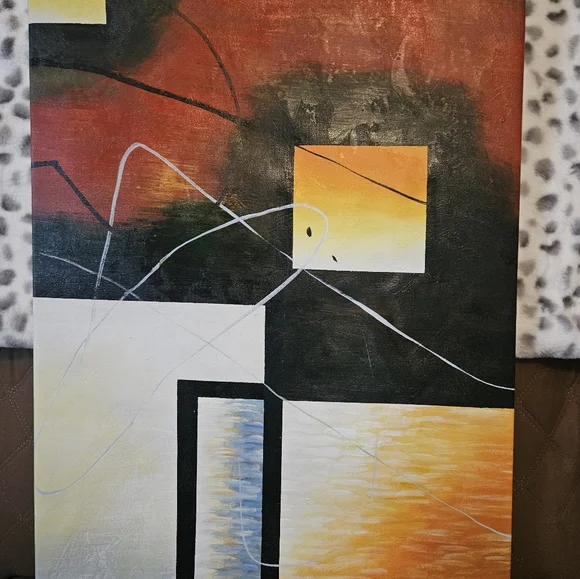 Abstract oil painting set of 3